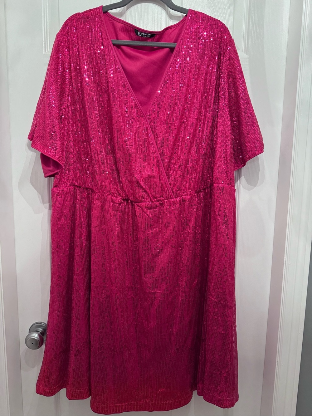 BloomChic Hot Pink Sequin Party Dress